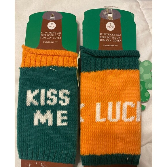 St Patricks Day Beer Bottle or Slim Can Cover Bundle - Picture 2 of 4